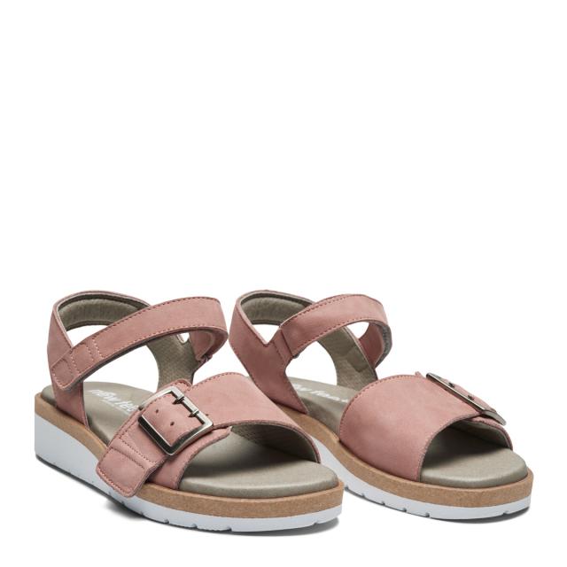 Women's sandal with adjustable velcro strap and buckle