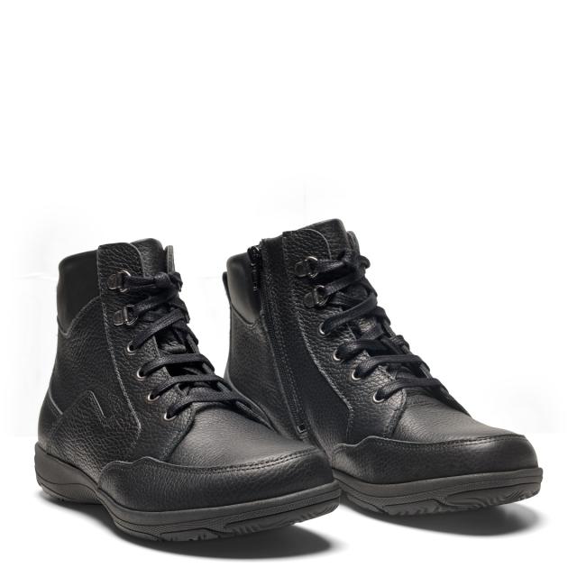 Lace-up boot for women - with zipper and lining