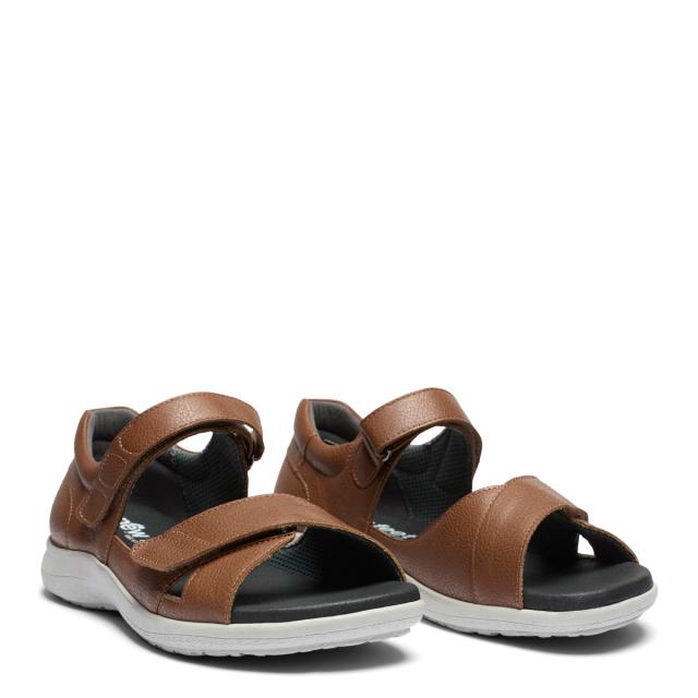 Women´s sandal with closed heel cap and two velcro straps